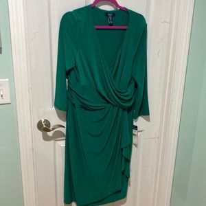 Chaps green cocktail dress